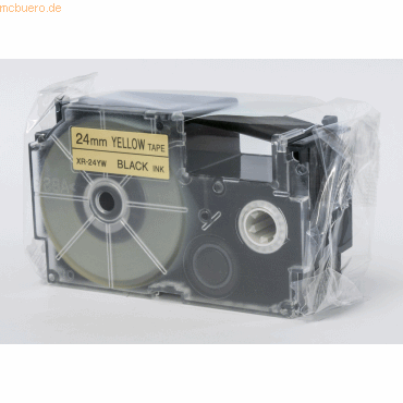 Casio Schriftbandkassette XR-24 YW 24mm schwarz auf gelb Casio Schriftbandkassette XR-24 YW 24mm schwarz auf gelb von Casio