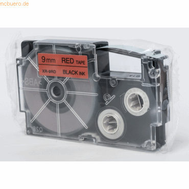 Casio Schriftbandkassette XR-9 RD 9mm schwarz auf rot Casio Schriftbandkassette XR-9 RD 9mm schwarz auf rot von Casio