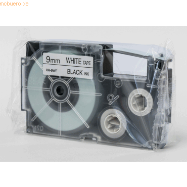Casio Schriftbandkassette XR-9 WE 9mm schwarz auf weiß Casio Schriftbandkassette XR-9 WE 9mm schwarz auf weiß von Casio
