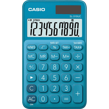 Casio Taschenrechner SL-300 UC BU Blau, 10 Stellen, Solar/Batterie Casio Taschenrechner SL-300 UC BU Blau, 10 Stellen, Solar/Batterie von Casio