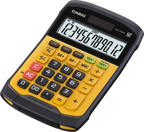 Casio WM-320MT Tischrechner Gelb, Schwarz Display (Stellen): 12solarbetrieben, batteriebetrieben (B von Casio