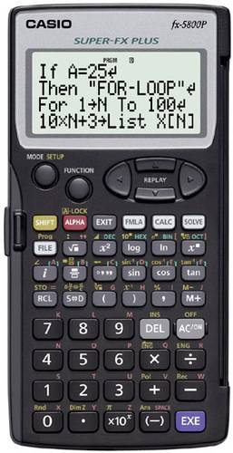 Casio fx-5800P Schulrechner Schwarz Display (Stellen): 16 batteriebetrieben (B x H x T) 73 x 10 x 14 von Casio