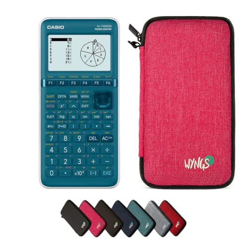 Casio fx-7400GIII inklusive Schutztasche von WYNGS in Pink - Basic Set von Casio