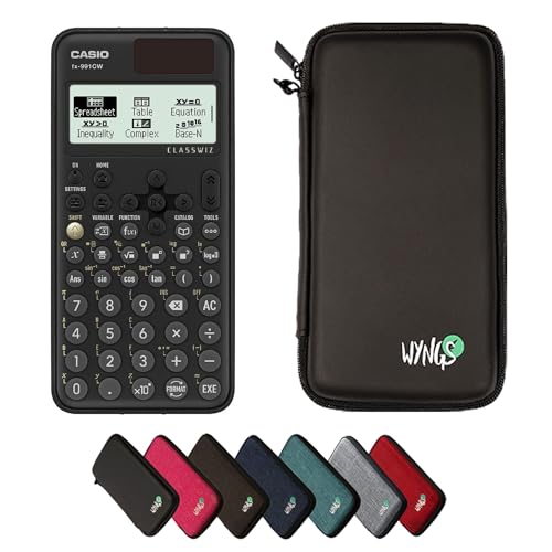 Casio fx-991CW inklusive Schutztasche von WYNGS in Schwarz - Basic Set (Englisch) von Casio