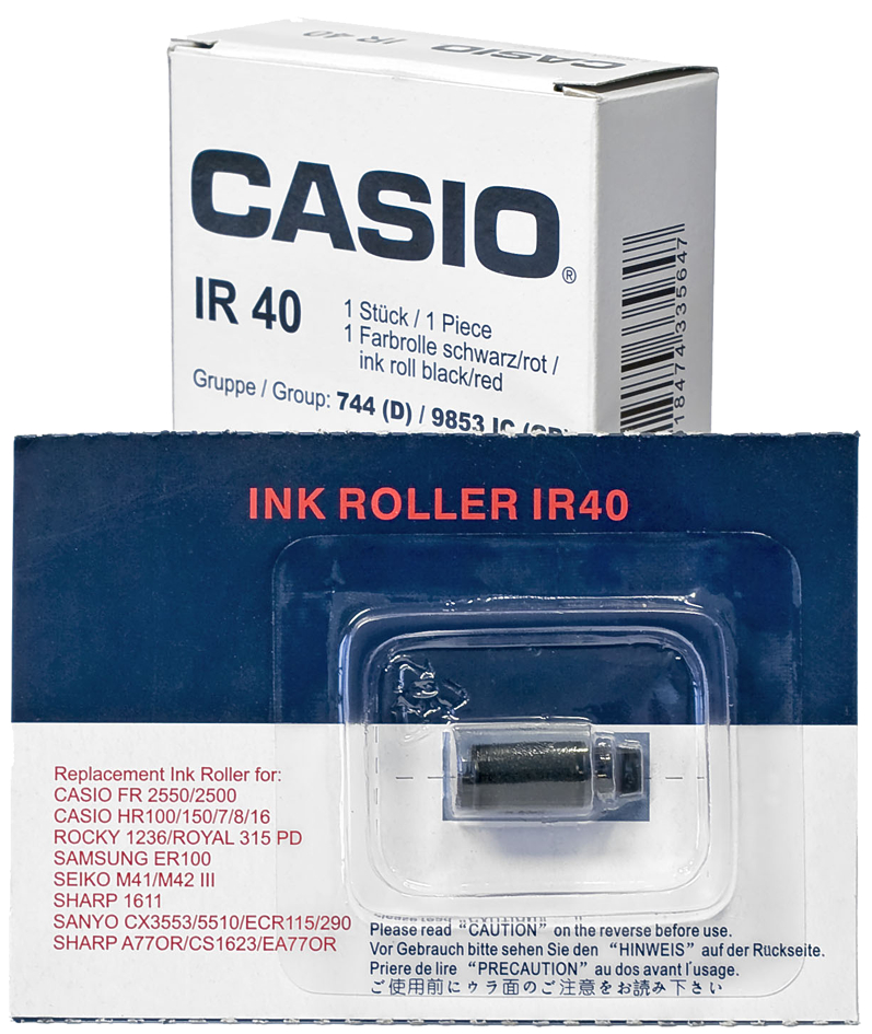 Farbrolle für CASIO Tischrechner HR-150LB/ER und HR-8L/B von Casio