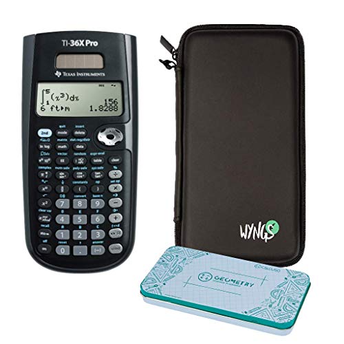 TI 36 X Pro technisch-wissenschaftlicher Taschenrechner + WYNGS Schutztasche + Premium Geometrie-Set + Erweiterte Garantie von CALCUSO von Casio