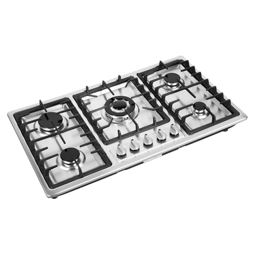 34 Inch Gaskochfeld,5 Kochfeld Stainless Steel Einbau-Arbeitsplatte Gas-Kochfeld Küchenkochfeld,für die häusliche oder gewerbliche Küche zu Hause oder in Restaurants 34 Inch Gaskochfeld,5 Kochfeld Stainless Steel Einbau-Arbeitsplatte Gas-Kochfeld Küchenkochfeld,für die häusliche oder gewerbliche Küche zu Hause oder in Restaurants von Caskunbsy