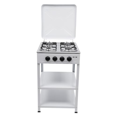 Gasherd Outdoor-Herd,Kommerzielle Restaurant Küche Stand 4 Brenner Kochen Gas Herd Set mit Deckel,für Familien- oder Outdoor-Aktivitäten wie Camping, Angeln, Caravaning von Caskunbsy