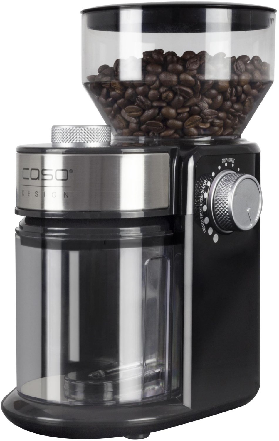 Barista Crema Kaffeemühle schwarz/silber von Caso