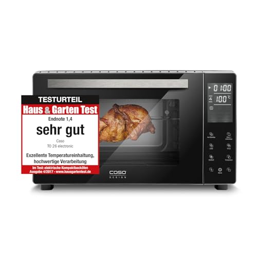 CASO TO26 Design Backofen mit ca. 26l Garraum, inkl. 5-fach Funktion: Heißluft, Drehspieß mit Motor, Oberhitze, Unterhitze, Ober- und Unterhitze, Mini-Backofen, Pizzaofen, Toastofen, inkl. Pizzastein CASO TO26 Design Backofen mit ca. 26l Garraum, inkl. 5-fach Funktion: Heißluft, Drehspieß mit Motor, Oberhitze, Unterhitze, Ober- und Unterhitze, Mini-Backofen, Pizzaofen, Toastofen, inkl. Pizzastein von Caso