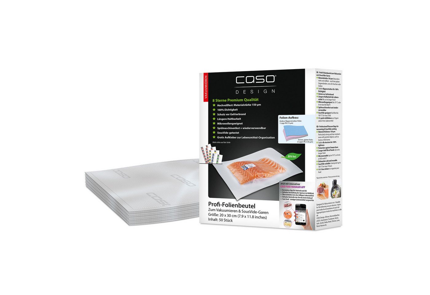 Caso Displayschutzfolie Caso 1219 Vakuum-Folienbeutel 20x30 cm 50 Stück Caso Displayschutzfolie Caso 1219 Vakuum-Folienbeutel 20x30 cm 50 Stück von Caso