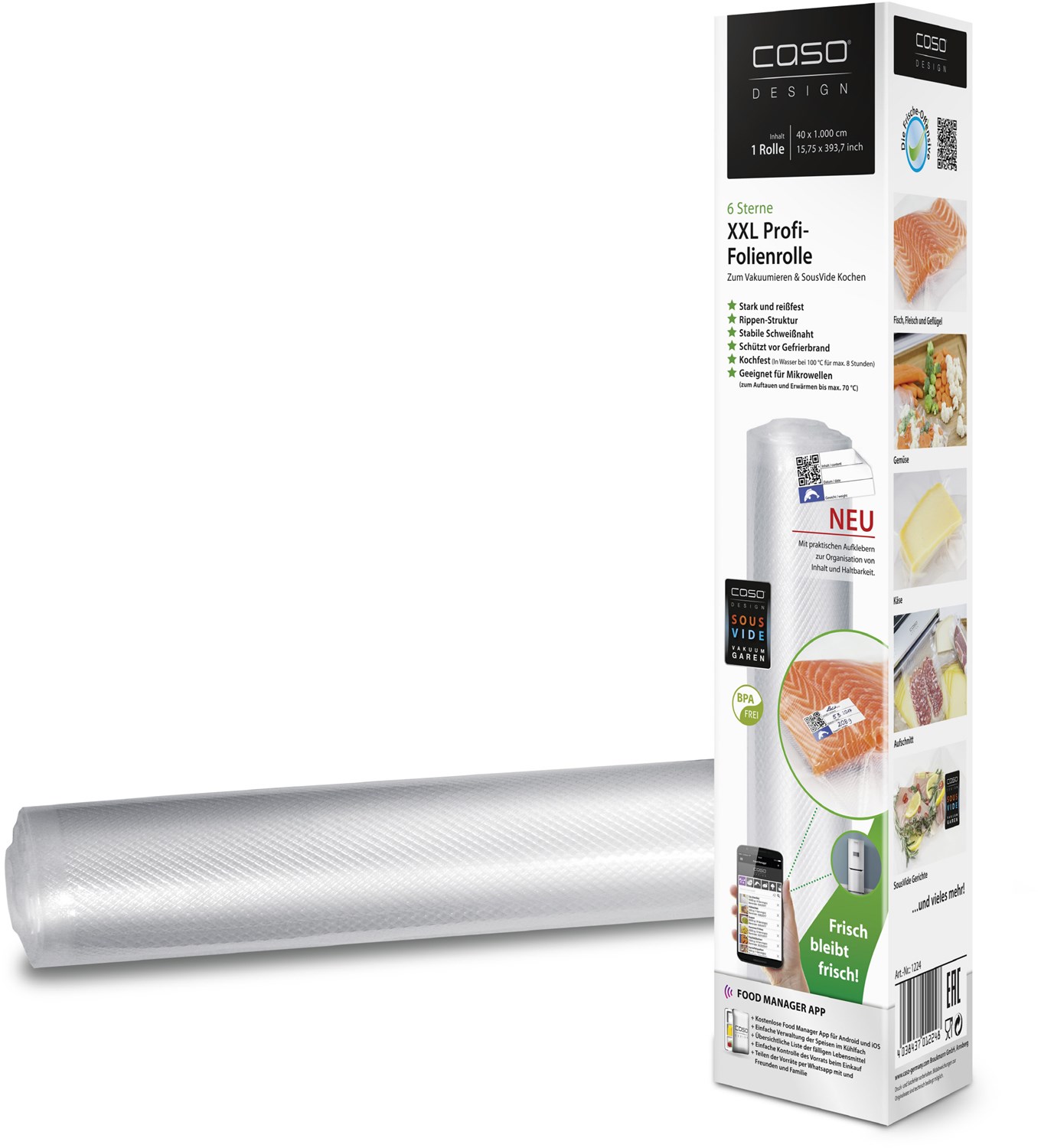 Folienrolle 40x1000 - 1Stk. Folienschweissgeräte-Zubehör von Caso