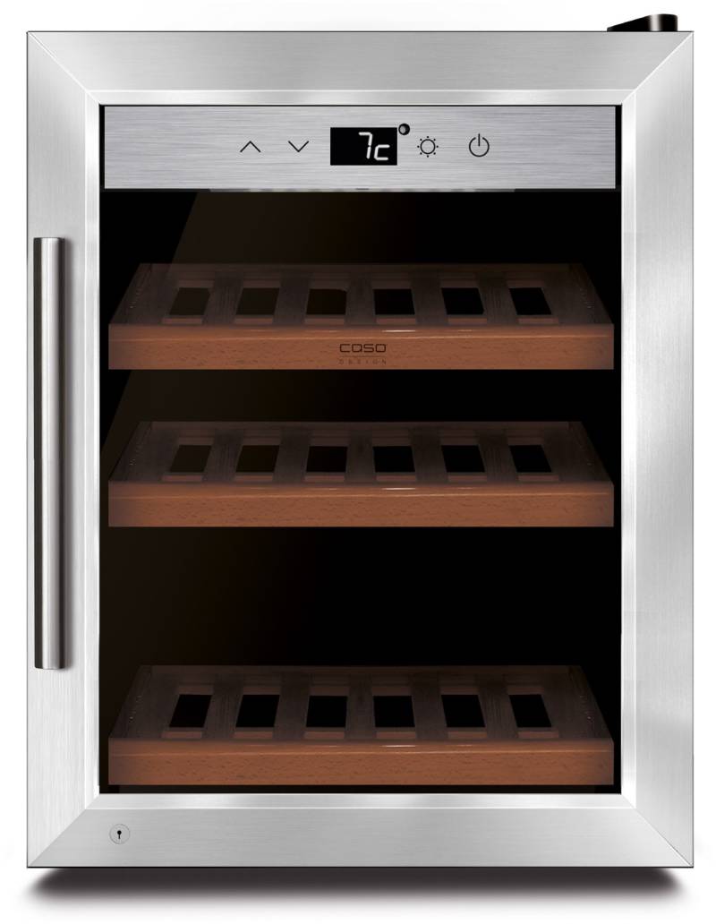 WineSafe 12 Classic Weintemperierschrank edelstahl / G von Caso