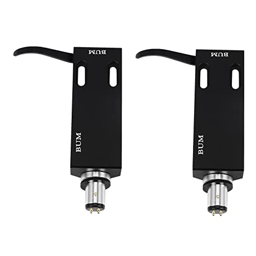 Casstad 2Pcs Schwarz Turntable Headshell für Technik für Andere Plattenspieler 4 Pin Kontakte Fit Phono Turntables Headshells von Casstad