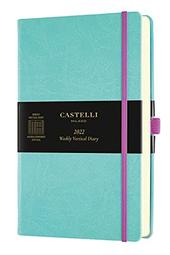 Castelli Milano AQUARELA Jade Green Diary 2022 13 x 21 cm Wochenansicht Hardcover Farbe Grün 160 Pag von Castelli