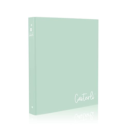 Casterli 72890 - Ordner mit 4 Ringen, Farbe Basic, mattgefütterter Deckel, Größe 320 x 275 x 40 mm, verschiedene Farben, Ringe 30 mm (hellgrün) von Casterli