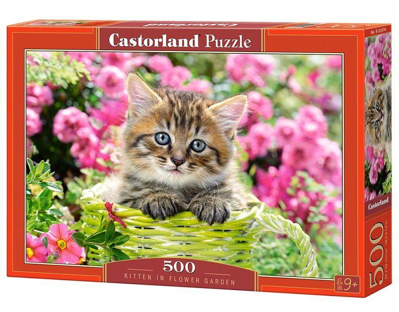 Kitten in Flower Garden - Puzzle - 500 Teile von Castorland