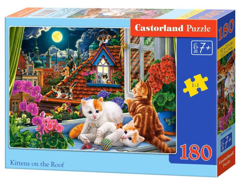 Kittens on the Roof - Puzzle - 180 Teile von Castorland