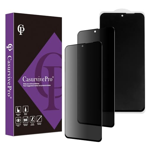 CasurvivePro [3er-Pack] Anti-Spionage-Schutzfolie Mit Fingerabdruck entsperren für Samsung S24, Sichtschutzglas, vollständige Abdeckung, aus gehärtetem Glas von CasurvivePro