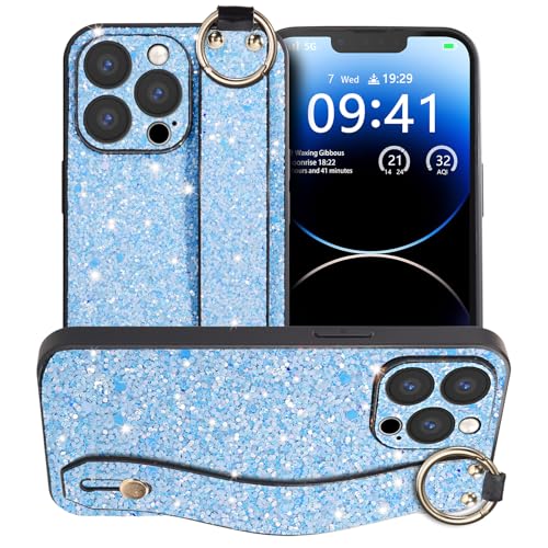 CasurvivePro Bling Case Armband mit Ring für iPhone 15 Pro, modische Luxus-Glitzer-Diamant-niedliche Hülle für Frauen und Mädchen, weiche TPU-Schutzhülle, stoßfest, Blau CasurvivePro Bling Case Armband mit Ring für iPhone 15 Pro, modische Luxus-Glitzer-Diamant-niedliche Hülle für Frauen und Mädchen, weiche TPU-Schutzhülle, stoßfest, Blau von CasurvivePro