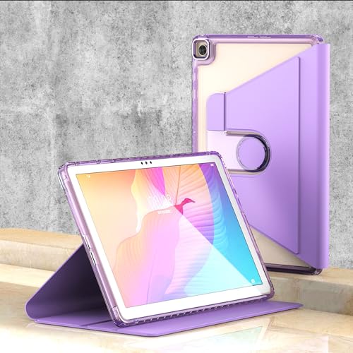 CasurvivePro Kickstand Case für iPad Pro 12.9 2020/2021 Zoll 360 Leder Wallet Flip Smart Folio Cover Stand & Auto Sleep/Wake Lila von CasurvivePro