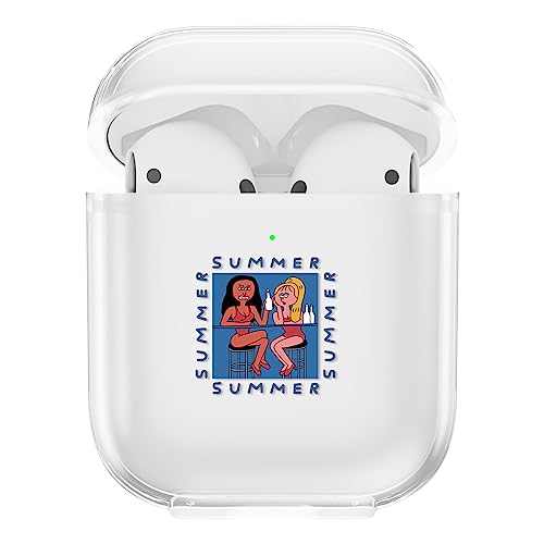 CasurvivePro Kopfhörer-Hüllen für AirPods 2 & 1 Hüllen, transparente TPU-Hüllen mit niedlichem Muster, Apple AirPods 2nd Gen 1st Ladehüllen Hüllen von CasurvivePro