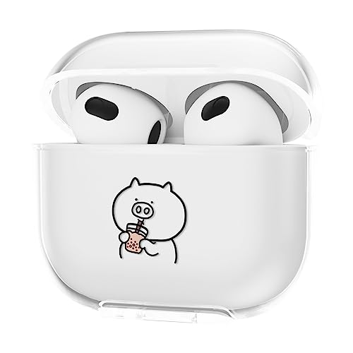 CasurvivePro Kopfhörer-Hüllen für AirPods 3 Hüllen, transparente TPU-Hüllen mit niedlichem Muster, Apple AirPods (3rd Generation) Ladehüllen von CasurvivePro