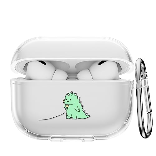 CasurvivePro Kopfhörer-Hüllen für AirPods Pro 2 Hüllen, mit Karabiner, transparente TPU-Hüllen mit niedlichem Muster, Apple AirPods Pro (2nd Generation) Ladehülle Hüllen 2nd Gen von CasurvivePro