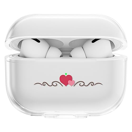 CasurvivePro Kopfhörer-Hüllen für AirPods Pro 2 Hüllen, transparente TPU-Hüllen mit niedlichem Muster, Apple AirPods Pro (2. Generation) Ladehüllen der 2. Generation von CasurvivePro