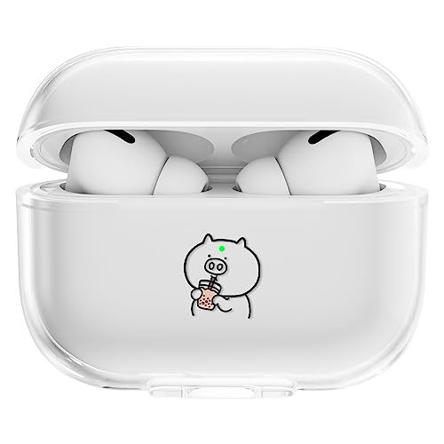 CasurvivePro Kopfhörer-Hüllen für AirPods Pro 2 Hüllen, transparente TPU-Hüllen mit niedlichem Muster, Apple AirPods Pro (2. Generation) Ladehüllen der 2. Generation von CasurvivePro