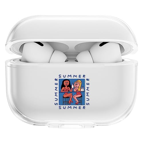 CasurvivePro Kopfhörer-Hüllen für AirPods Pro 2 Hüllen, transparente TPU-Hüllen mit niedlichem Muster, Apple AirPods Pro (2. Generation) Ladehüllen der 2. Generation von CasurvivePro