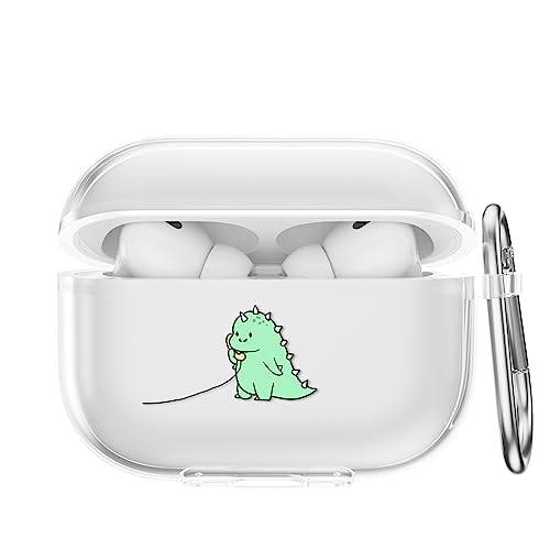 CasurvivePro Kopfhörer-Hüllen für AirPods Pro Hüllen, mit Karabiner, transparente TPU-Hüllen mit niedlichem Muster, Apple AirPods Pro 1. Ladehülle Hüllen von CasurvivePro