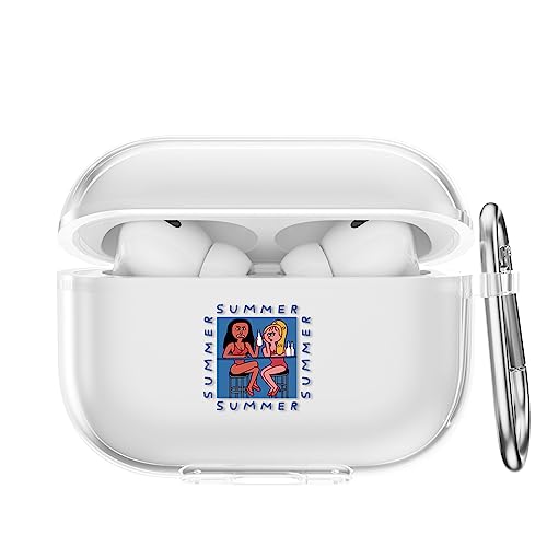 CasurvivePro Kopfhörer-Hüllen für AirPods Pro Hüllen, mit Karabiner, transparente TPU-Hüllen mit niedlichem Muster, Apple AirPods Pro 1. Ladehülle Hüllen CasurvivePro Kopfhörer-Hüllen für AirPods Pro Hüllen, mit Karabiner, transparente TPU-Hüllen mit niedlichem Muster, Apple AirPods Pro 1. Ladehülle Hüllen von CasurvivePro
