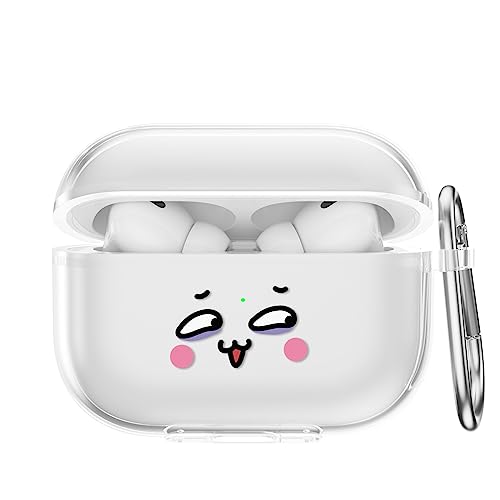 CasurvivePro Kopfhörer-Hüllen für AirPods Pro Hüllen, mit Karabiner, transparente TPU-Hüllen mit niedlichem Muster, Apple AirPods Pro 1. Ladehülle Hüllen von CasurvivePro