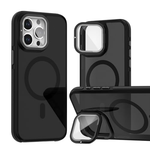 CasurvivePro Magnetische HüLle FüR iPhone 16 Pro Max, Kabelloses Laden, Kratzfeste, Durchscheinende, Matte Hart-Pc-RüCkseite, Versteckter StäNder Und Objektivabdeckung – Schwarz + Schwarz CasurvivePro Magnetische HüLle FüR iPhone 16 Pro Max, Kabelloses Laden, Kratzfeste, Durchscheinende, Matte Hart-Pc-RüCkseite, Versteckter StäNder Und Objektivabdeckung – Schwarz + Schwarz von CasurvivePro