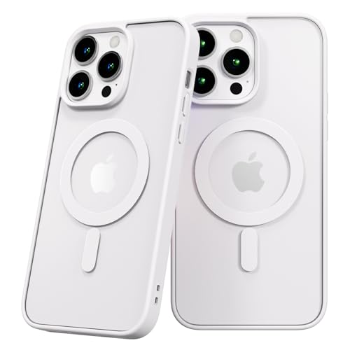 CasurvivePro Magnetische Hülle für iiPhone 7/iPhone 8/iPhone SE 2020/2022, kompatibel mit kabellosem MagSafe-Laden, Kratzfeste, durchscheinende, Matte Hart-PC-Rückseite mit TPU-großem Loch, Weiß von CasurvivePro