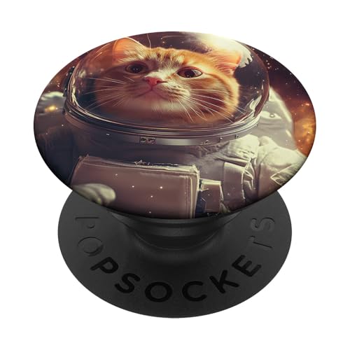 Intergalaktische lustige Katze Astronaut schwebt im Weltraum PopSockets Klebender PopGrip Intergalaktische lustige Katze Astronaut schwebt im Weltraum PopSockets Klebender PopGrip von Cat Astronaut Designs