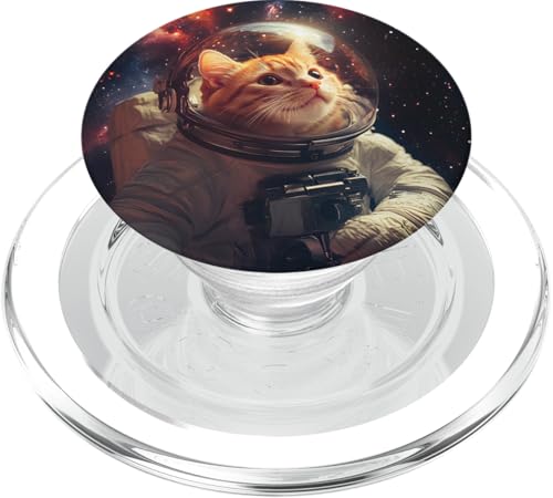 Intergalaktische lustige Katze Astronaut schwebt im Weltraum PopSockets PopGrip für MagSafe Intergalaktische lustige Katze Astronaut schwebt im Weltraum PopSockets PopGrip für MagSafe von Cat Astronaut Designs