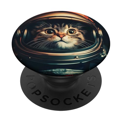 Lustige Katze Astronaut Selfie im Weltraum PopSockets Klebender PopGrip Lustige Katze Astronaut Selfie im Weltraum PopSockets Klebender PopGrip von Cat Astronaut Designs