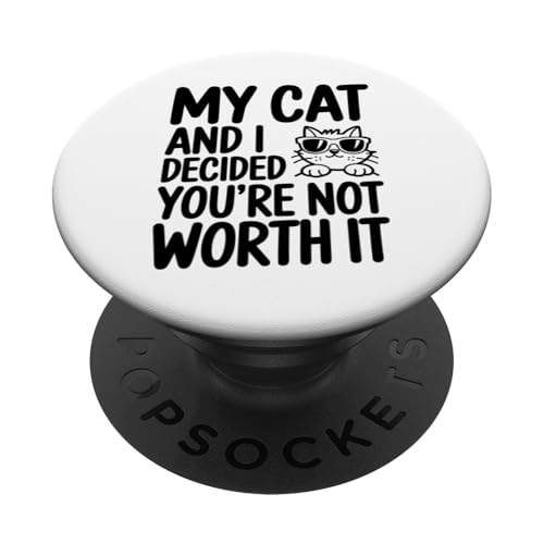 Sarkasmus Kitten Cat PopSockets Klebender PopGrip von Cat Clothes Cat Stuff