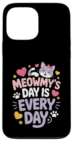Cat Meowmy's Day Every Day Hearts Stars Tierliebhaber Hülle für iPhone 13 Pro Max Cat Meowmy's Day Every Day Hearts Stars Tierliebhaber Hülle für iPhone 13 Pro Max von Cat Lover Designs