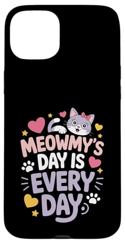 Cat Meowmy's Day Every Day Hearts Stars Tierliebhaber Hülle für iPhone 15 Plus Cat Meowmy's Day Every Day Hearts Stars Tierliebhaber Hülle für iPhone 15 Plus von Cat Lover Designs