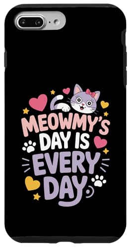 Cat Meowmy's Day Every Day Hearts Stars Tierliebhaber Hülle für iPhone 7 Plus/8 Plus von Cat Lover Designs
