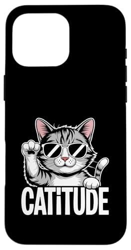 Catitude Katzenliebhaber Katze Haustier Meow Love Cats Hülle für iPhone 16 Pro Max von Cat Lover Gifts for Pet Cats Enthusiast Pet Lover