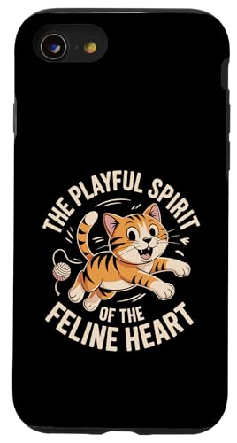 Der verspielte Geist von The Feline Heart Cat Lover Feline Pet Hülle für iPhone SE (2020) / 7 / 8 von Cat Lover Gifts for Pet Cats Enthusiast Pet Lover