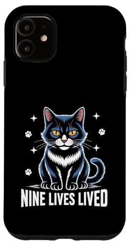 Nine Lives Lived Katzenliebhaber Katze Haustier Miau Love Cats Hülle für iPhone 11 Nine Lives Lived Katzenliebhaber Katze Haustier Miau Love Cats Hülle für iPhone 11 von Cat Lover Gifts for Pet Cats Enthusiast Pet Lover