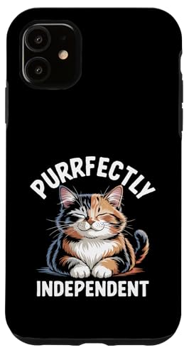 Purrfectly Independent Katzenliebhaber Katze Haustier Meow Love Cats Hülle für iPhone 11 Purrfectly Independent Katzenliebhaber Katze Haustier Meow Love Cats Hülle für iPhone 11 von Cat Lover Gifts for Pet Cats Enthusiast Pet Lover