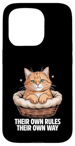 Their Own Rules Their Own Way Katzenliebhaber Katze Haustier Miau Katzen Hülle für iPhone 15 Pro von Cat Lover Gifts for Pet Cats Enthusiast Pet Lover