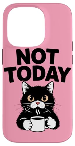 Black Cat Coffee Nicht heute Katze Hülle für iPhone 14 Pro von Cat Lover Gifts & Tees