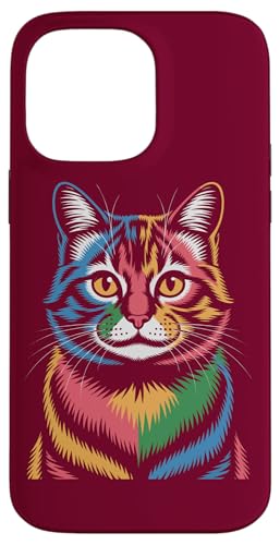 Bunte Katze Hülle für iPhone 14 Pro Max von Cat Lover Gifts & Tees